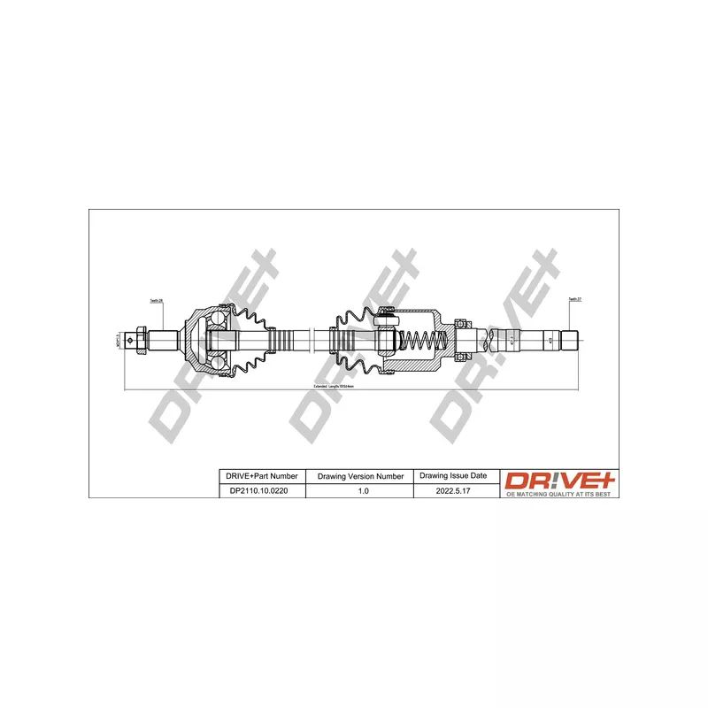 Arbre de transmission Dr!ve+ DP2110.10.0220