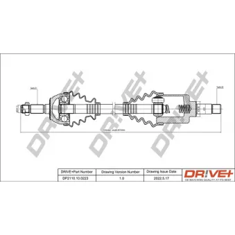 Arbre de transmission Dr!ve+ DP2110.10.0223