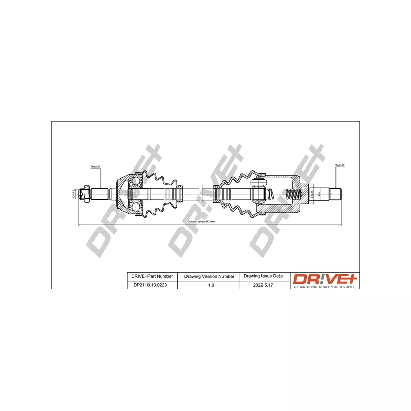 Arbre de transmission Dr!ve+ DP2110.10.0223