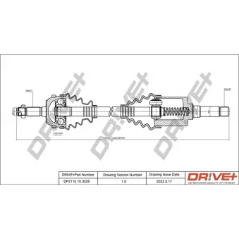 Arbre de transmission Dr!ve+ DP2110.10.0226