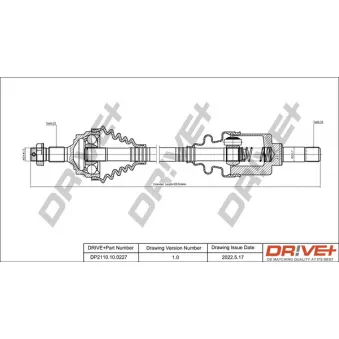 Arbre de transmission Dr!ve+ DP2110.10.0227