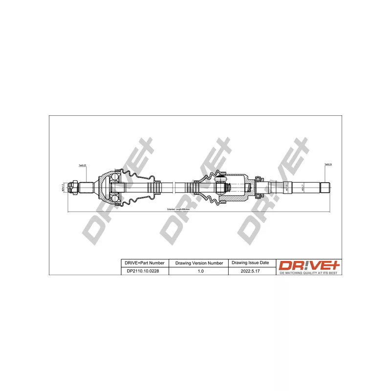 Arbre de transmission Dr!ve+ DP2110.10.0228