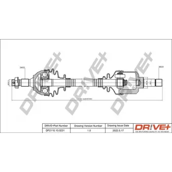 Arbre de transmission Dr!ve+ DP2110.10.0231