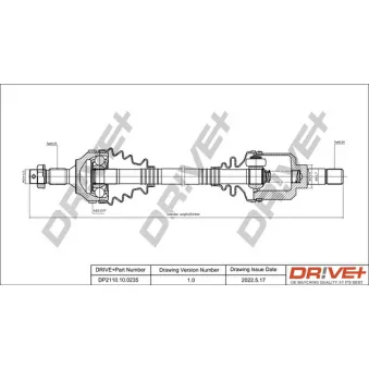 Arbre de transmission Dr!ve+ DP2110.10.0235