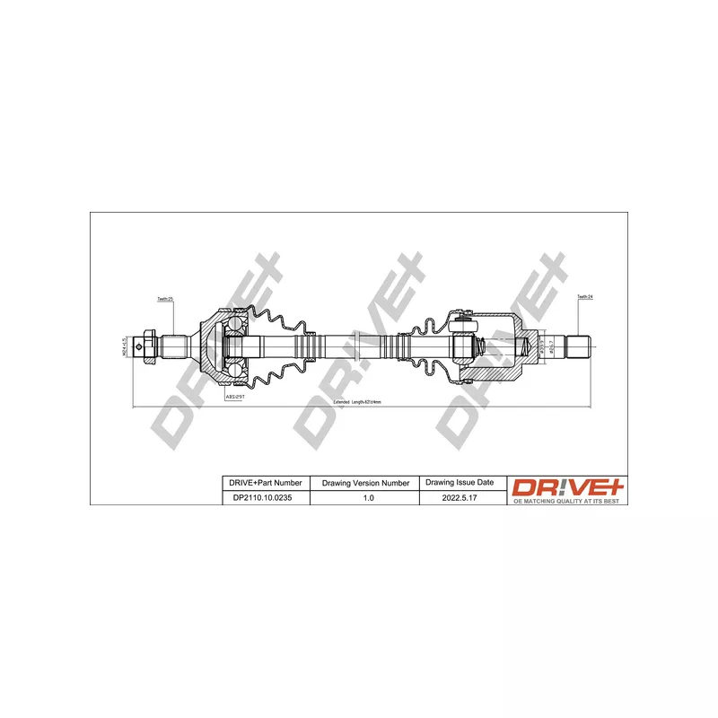 Arbre de transmission Dr!ve+ DP2110.10.0235