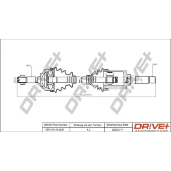 Arbre de transmission Dr!ve+ DP2110.10.0237
