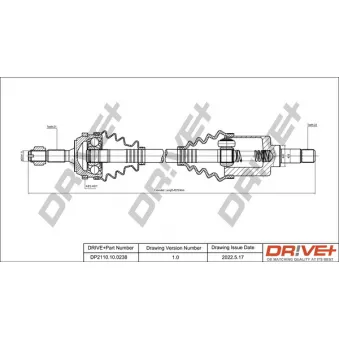Arbre de transmission Dr!ve+ DP2110.10.0238