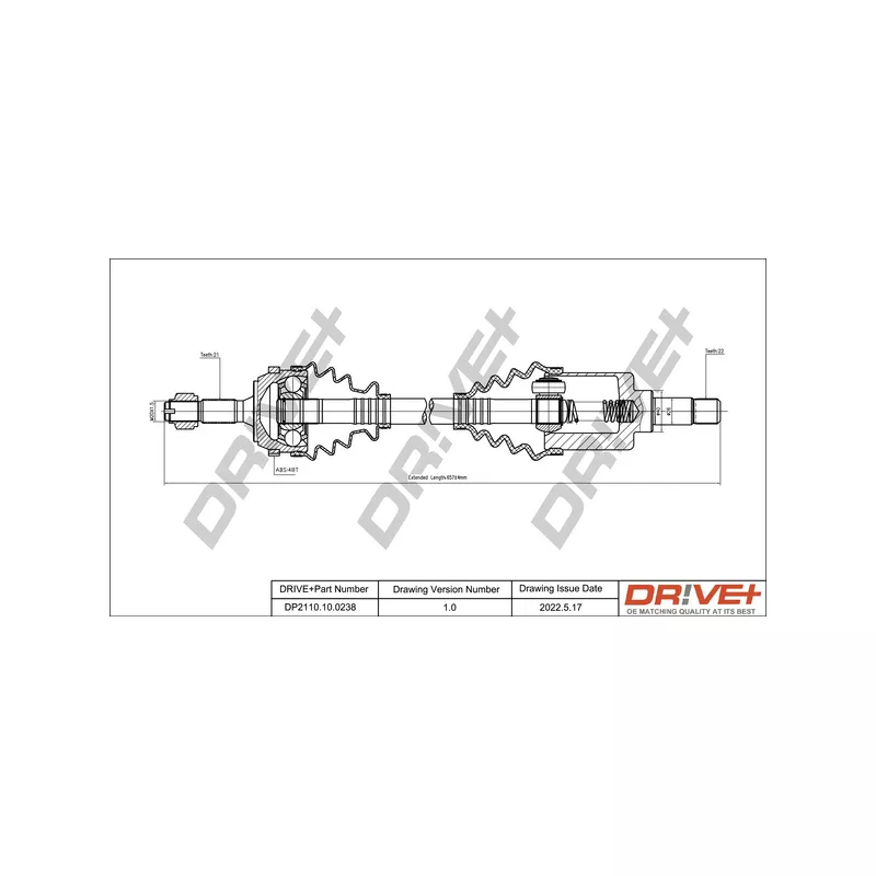 Arbre de transmission Dr!ve+ DP2110.10.0238