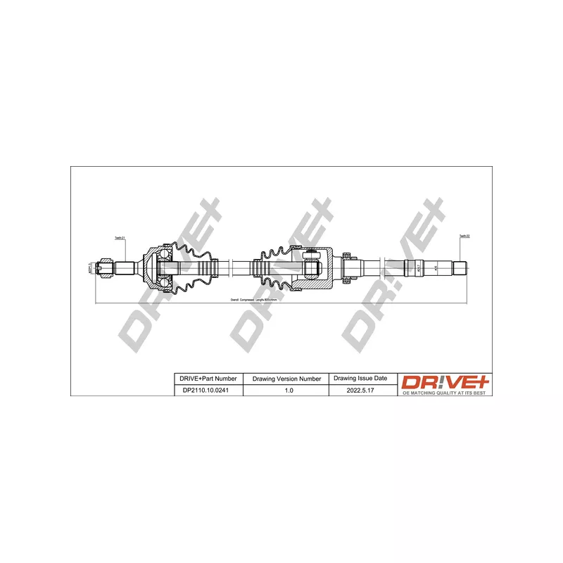 Arbre de transmission Dr!ve+ DP2110.10.0241