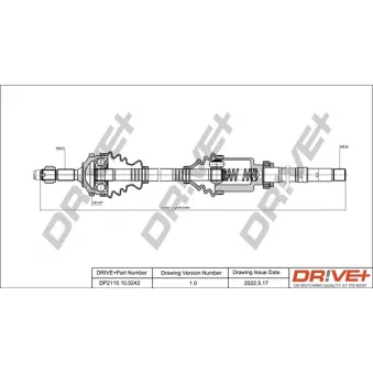 Arbre de transmission Dr!ve+ DP2110.10.0242