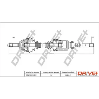 Arbre de transmission Dr!ve+ DP2110.10.0244