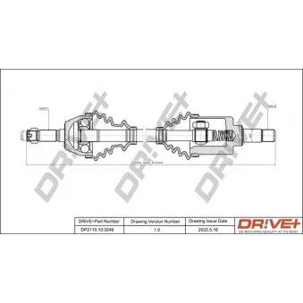 Arbre de transmission Dr!ve+ DP2110.10.0246