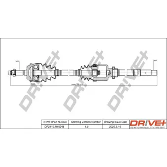 Arbre de transmission Dr!ve+ DP2110.10.0248