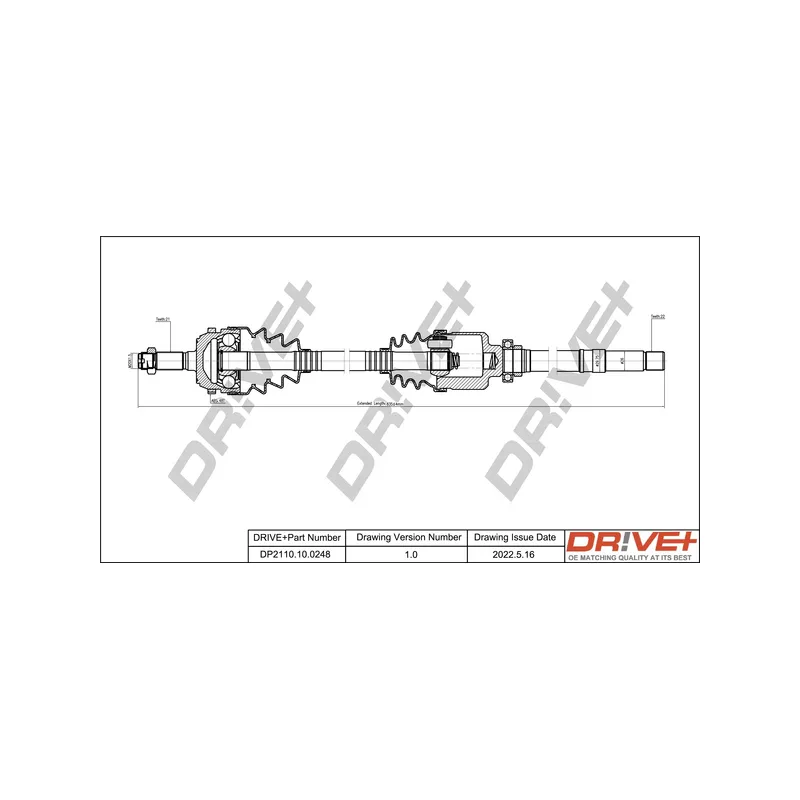 Arbre de transmission Dr!ve+ DP2110.10.0248