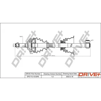 Arbre de transmission Dr!ve+ DP2110.10.0249