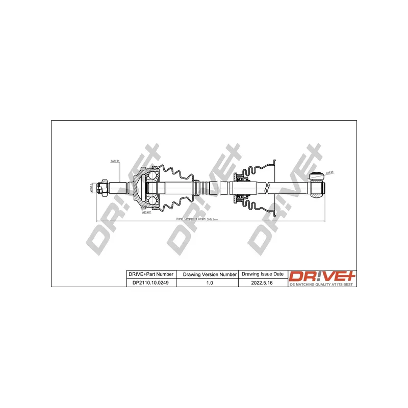 Arbre de transmission Dr!ve+ DP2110.10.0249