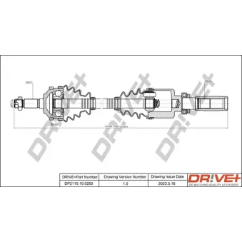 Arbre de transmission Dr!ve+ DP2110.10.0250