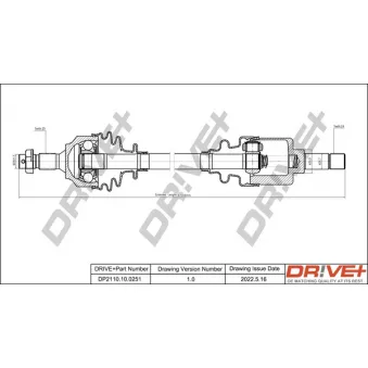 Arbre de transmission Dr!ve+ DP2110.10.0251