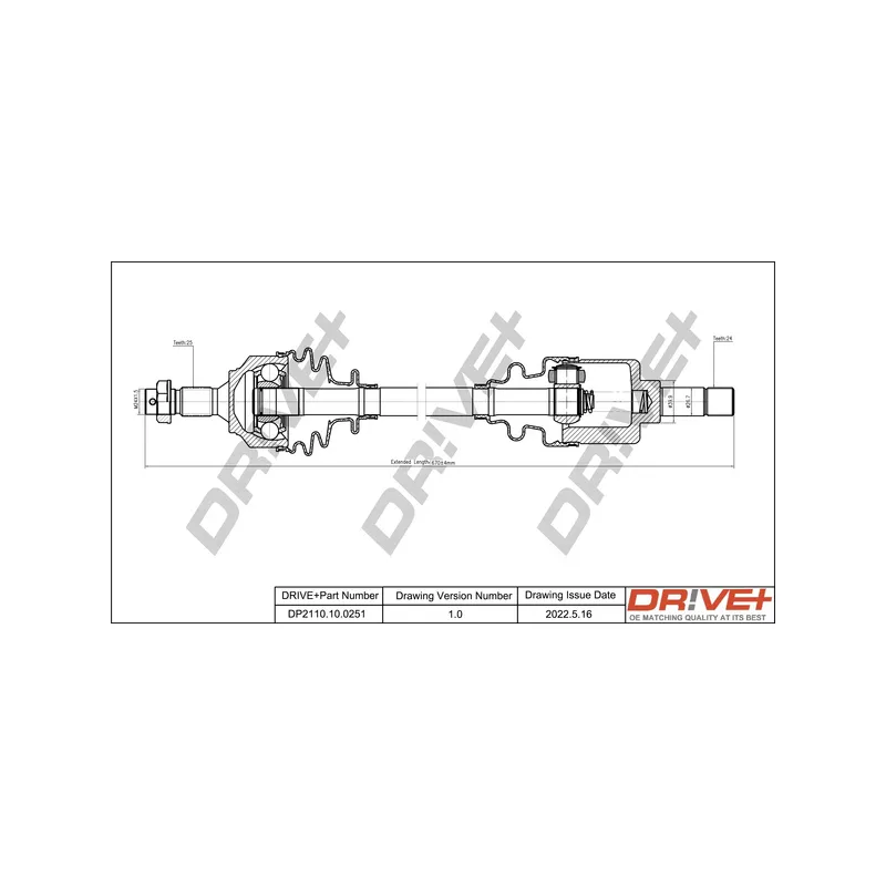 Arbre de transmission Dr!ve+ DP2110.10.0251