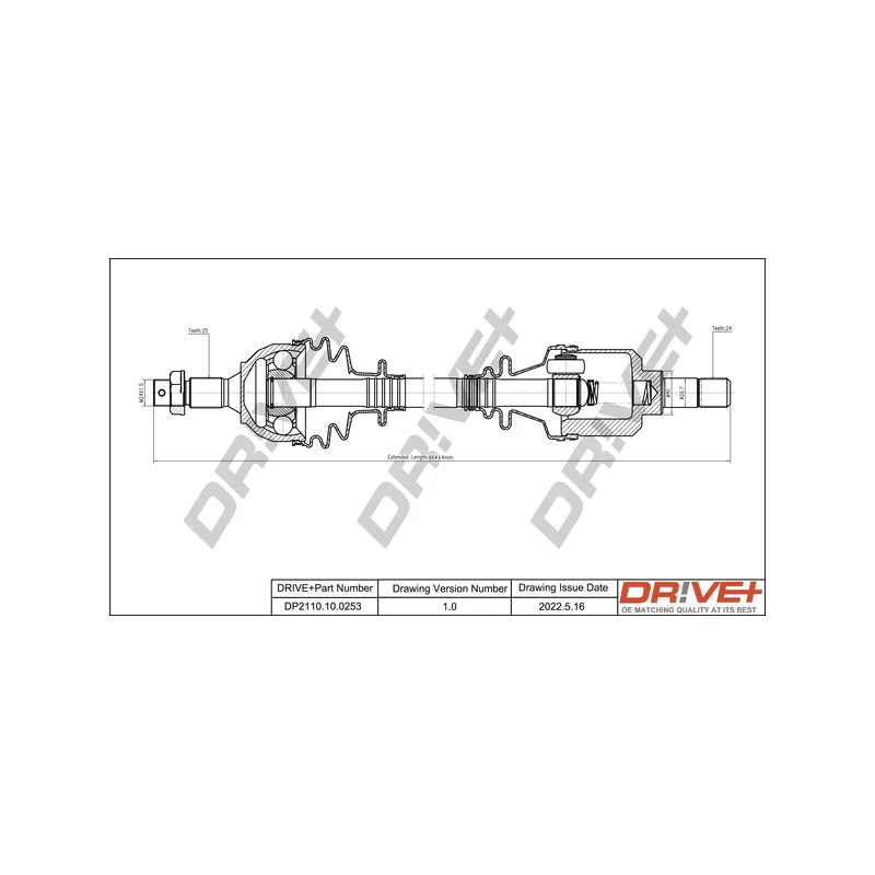 Arbre de transmission Dr!ve+ DP2110.10.0253