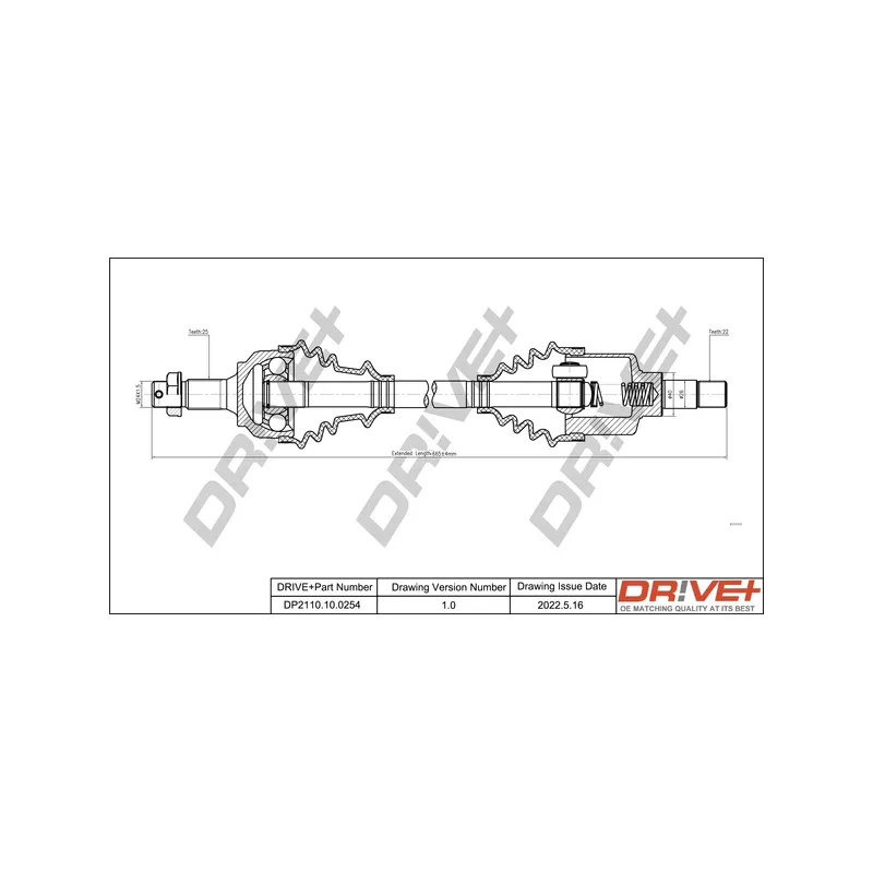 Arbre de transmission Dr!ve+ DP2110.10.0254