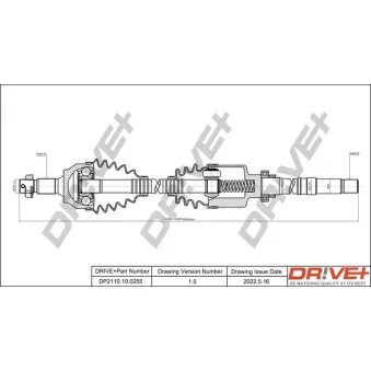 Arbre de transmission Dr!ve+ DP2110.10.0255