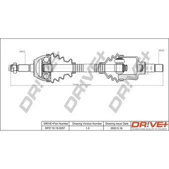 Arbre de transmission Dr!ve+ DP2110.10.0257