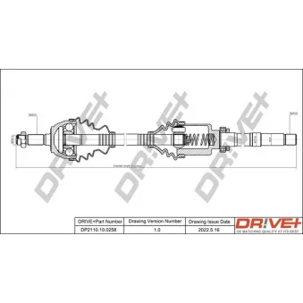 Arbre de transmission Dr!ve+ DP2110.10.0258