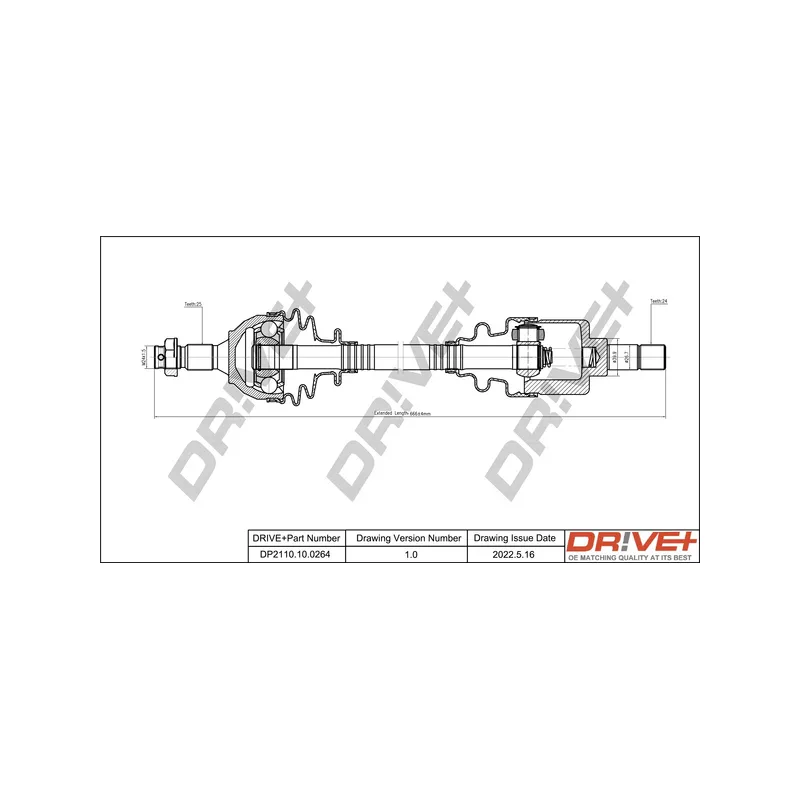 Arbre de transmission Dr!ve+ DP2110.10.0264