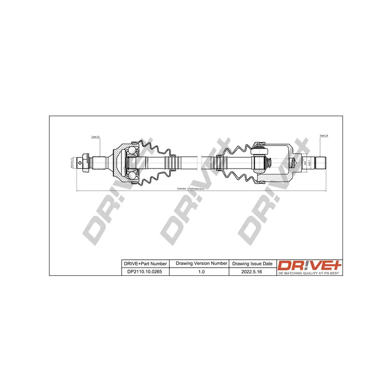 Arbre de transmission Dr!ve+ DP2110.10.0265