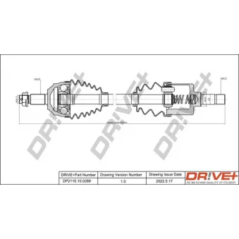 Arbre de transmission Dr!ve+ DP2110.10.0269