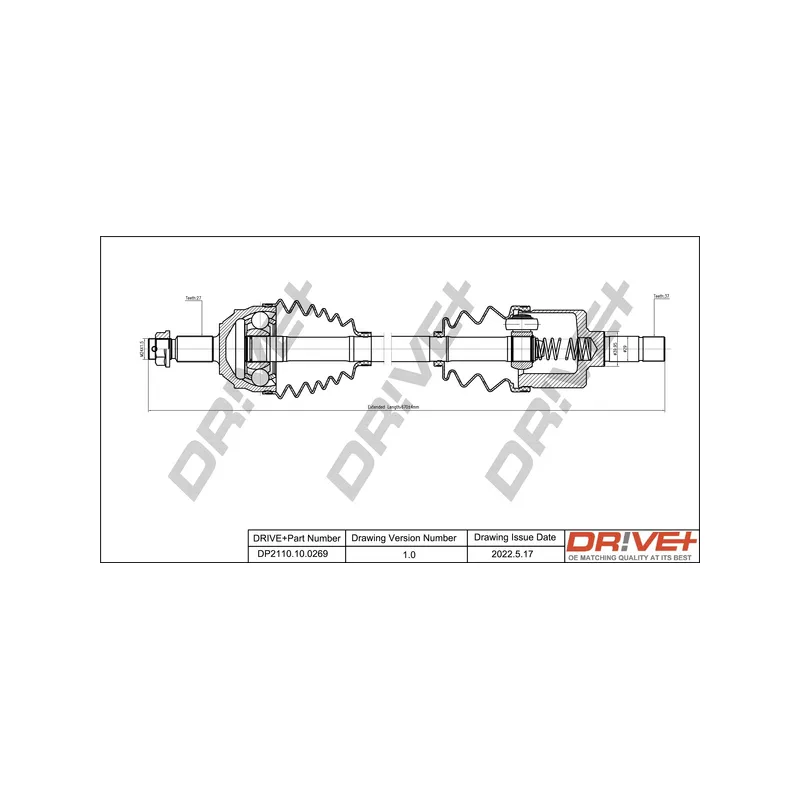 Arbre de transmission Dr!ve+ DP2110.10.0269