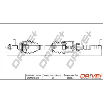Arbre de transmission Dr!ve+ DP2110.10.0273