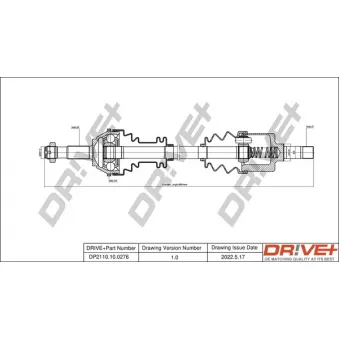 Arbre de transmission Dr!ve+ DP2110.10.0276