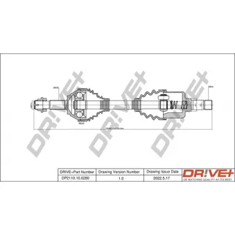 Arbre de transmission Dr!ve+ DP2110.10.0280