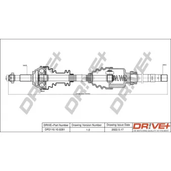 Arbre de transmission Dr!ve+ DP2110.10.0281