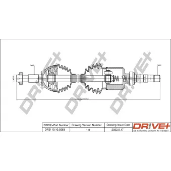 Arbre de transmission Dr!ve+ DP2110.10.0283