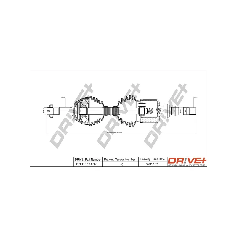 Arbre de transmission Dr!ve+ DP2110.10.0283
