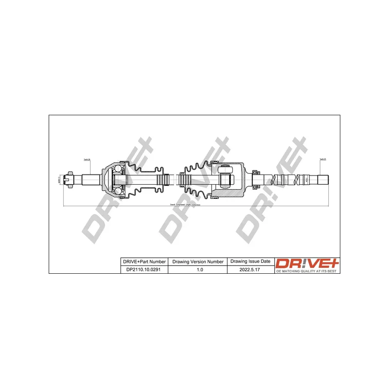 Arbre de transmission Dr!ve+ DP2110.10.0291