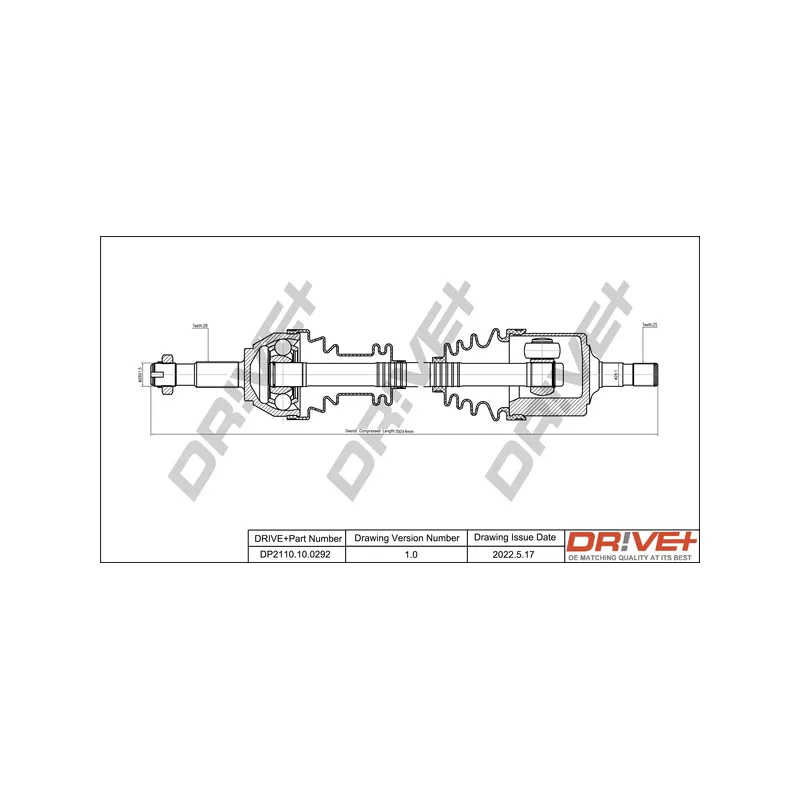 Arbre de transmission Dr!ve+ DP2110.10.0292