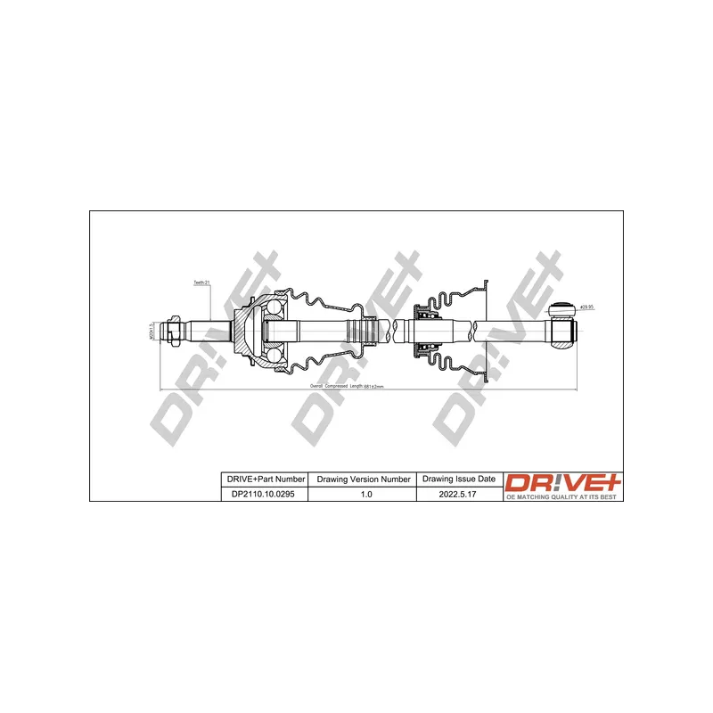 Arbre de transmission Dr!ve+ DP2110.10.0295