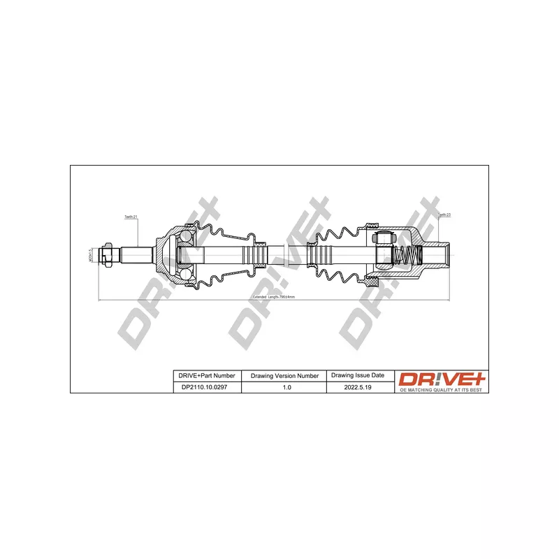 Arbre de transmission Dr!ve+ DP2110.10.0297