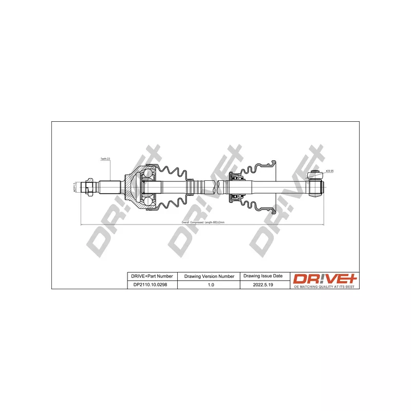 Arbre de transmission Dr!ve+ DP2110.10.0298