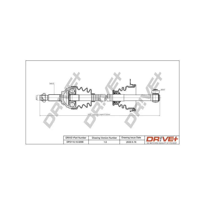 Arbre de transmission Dr!ve+ DP2110.10.0299
