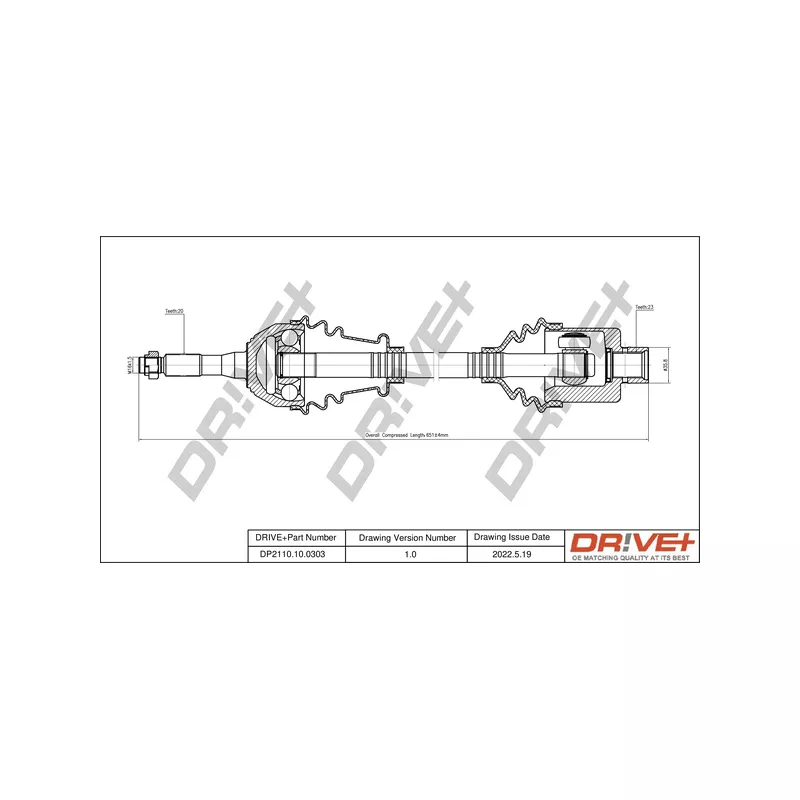Arbre de transmission Dr!ve+ DP2110.10.0303