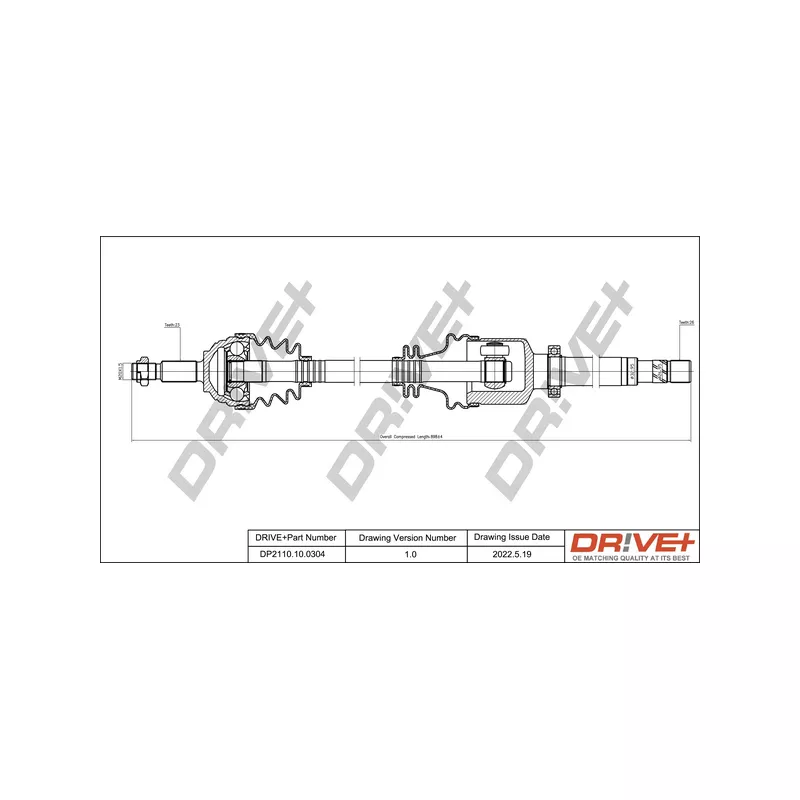 Arbre de transmission Dr!ve+ DP2110.10.0304