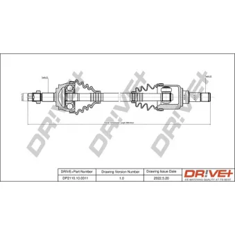 Arbre de transmission Dr!ve+ DP2110.10.0311