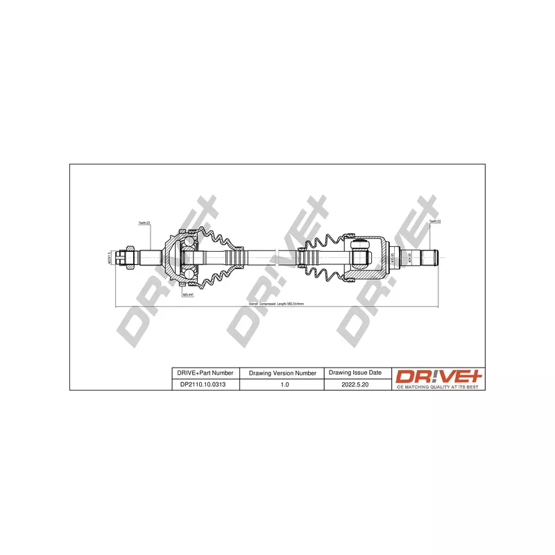 Arbre de transmission Dr!ve+ DP2110.10.0313