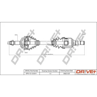 Arbre de transmission Dr!ve+ DP2110.10.0314