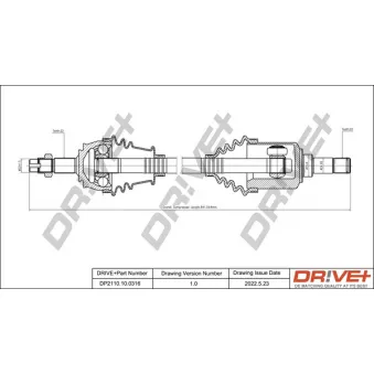 Arbre de transmission Dr!ve+ DP2110.10.0316